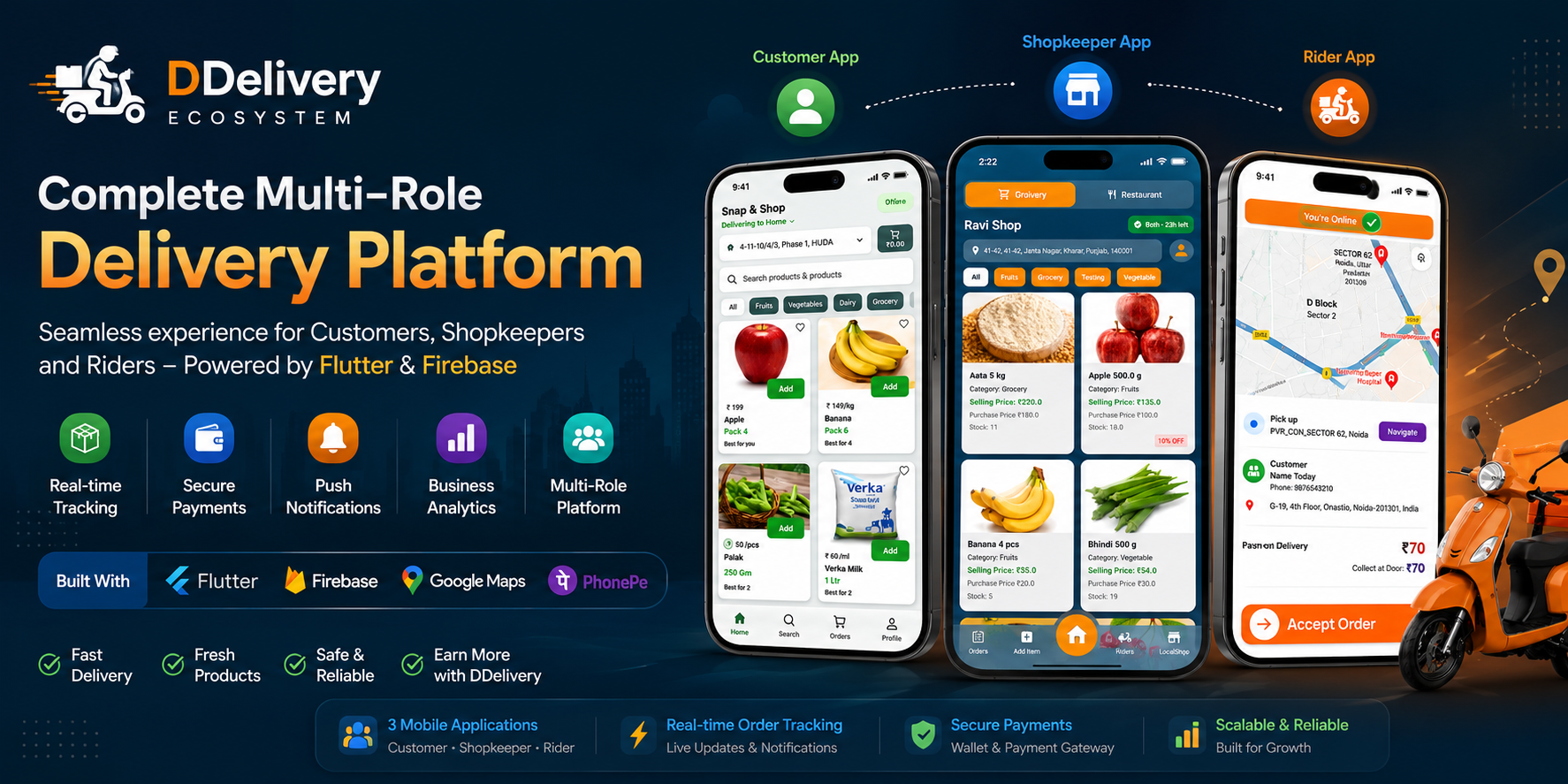 Delivery app screenshot